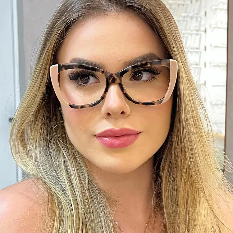 

5010 fashion square Anti-Blue Light Glasses Retro Designer Women TR Eyeglasses Frames For Reading Glasses