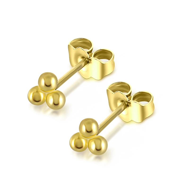 

ROXI Women Jewelry 925 Silver 18K Gold Cute Three Small Balls Stud Earrings for 2021
