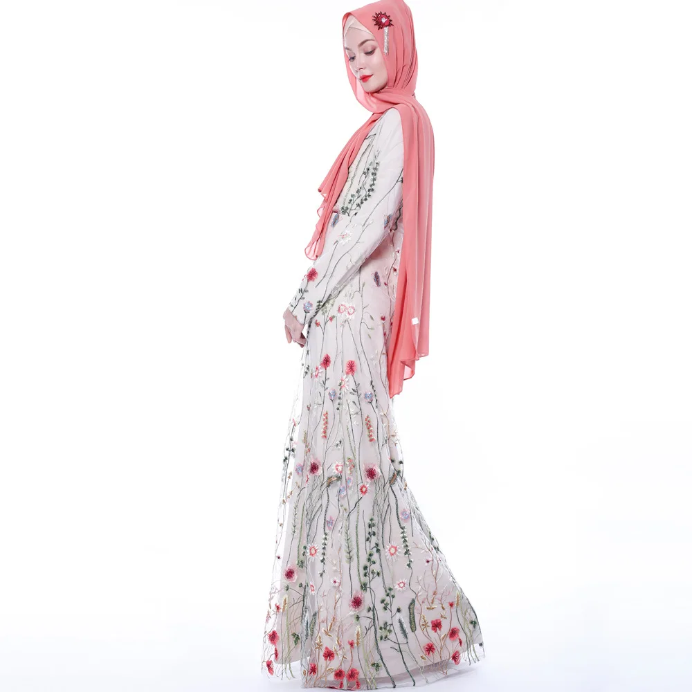 

LSY200 embroidery loose round neck Islamic Clothing Fashion Kimono Arabic Style Dubai Muslim Abaya