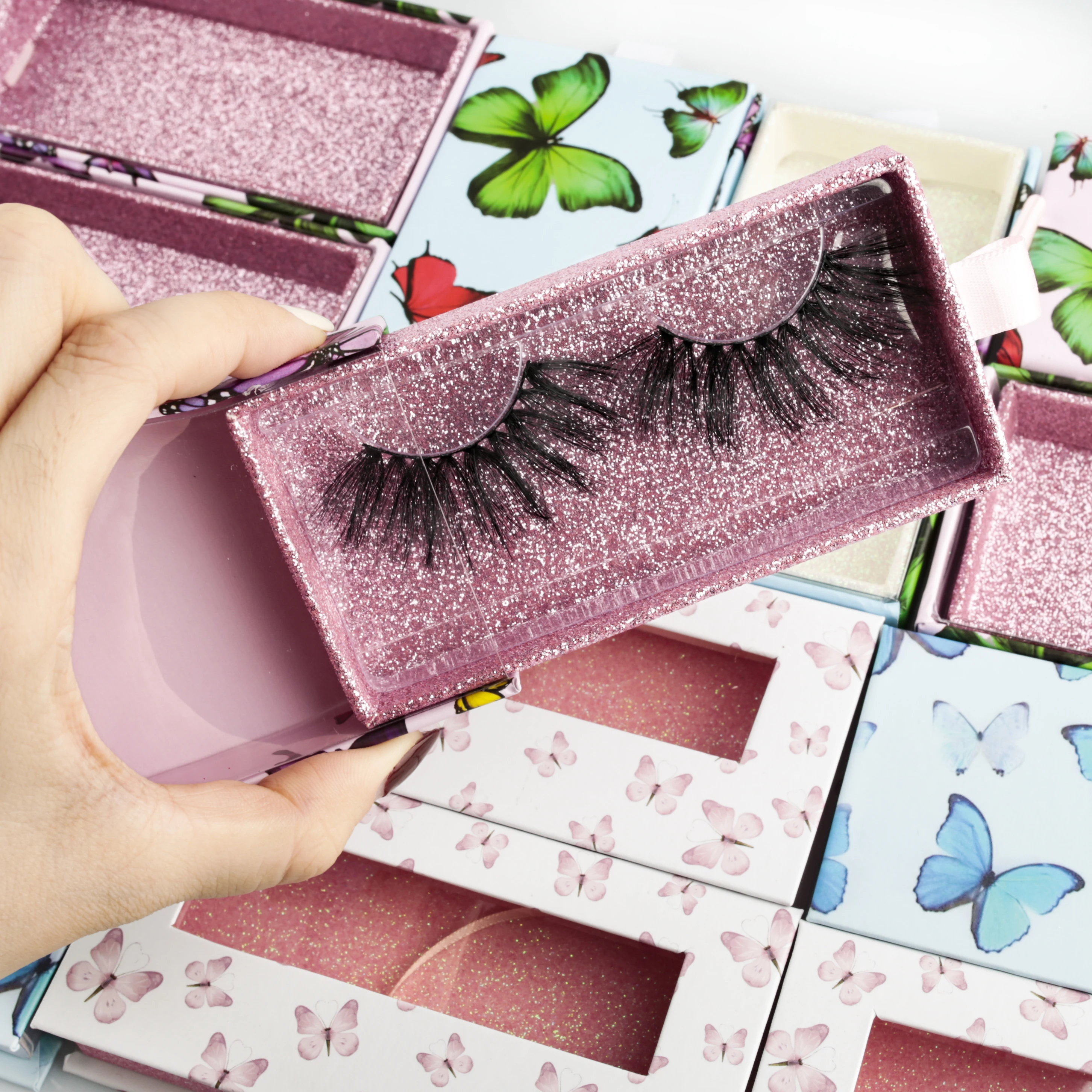 

High Quality Real Mink 3D Eyelashes Own Brand Eyelash Vendors, Natural black
