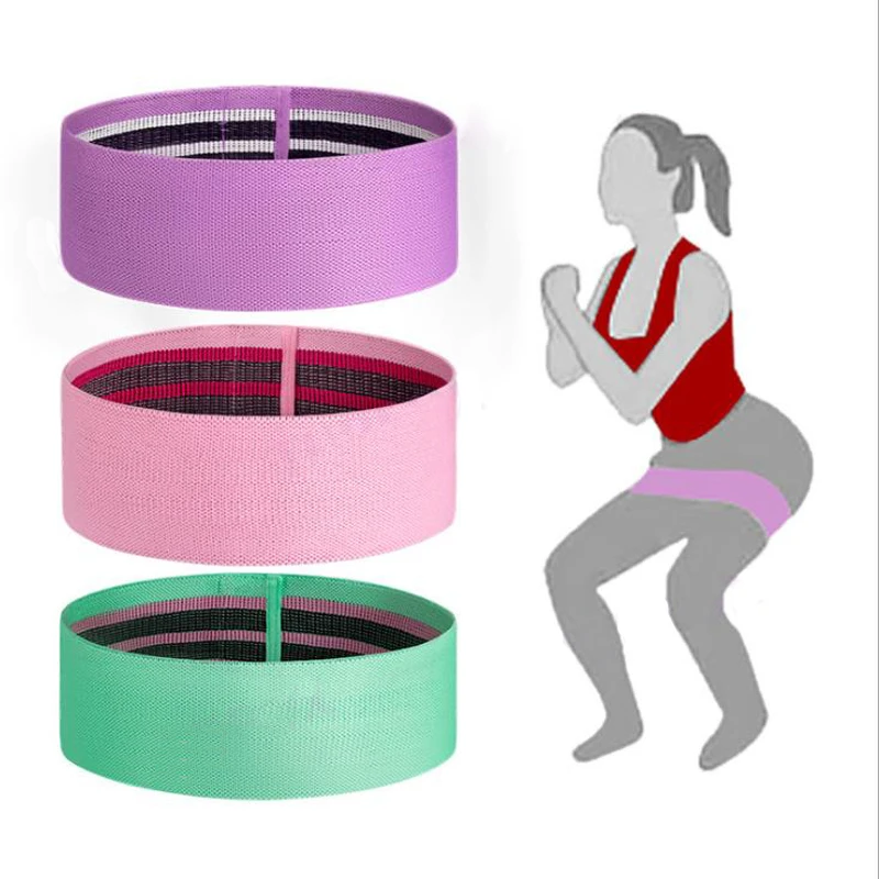 

Wholesale eco friendly gym fitness fabric resistance loop bands booty exercise bands, Pink,green,purple.light gray ,dark gray,black
