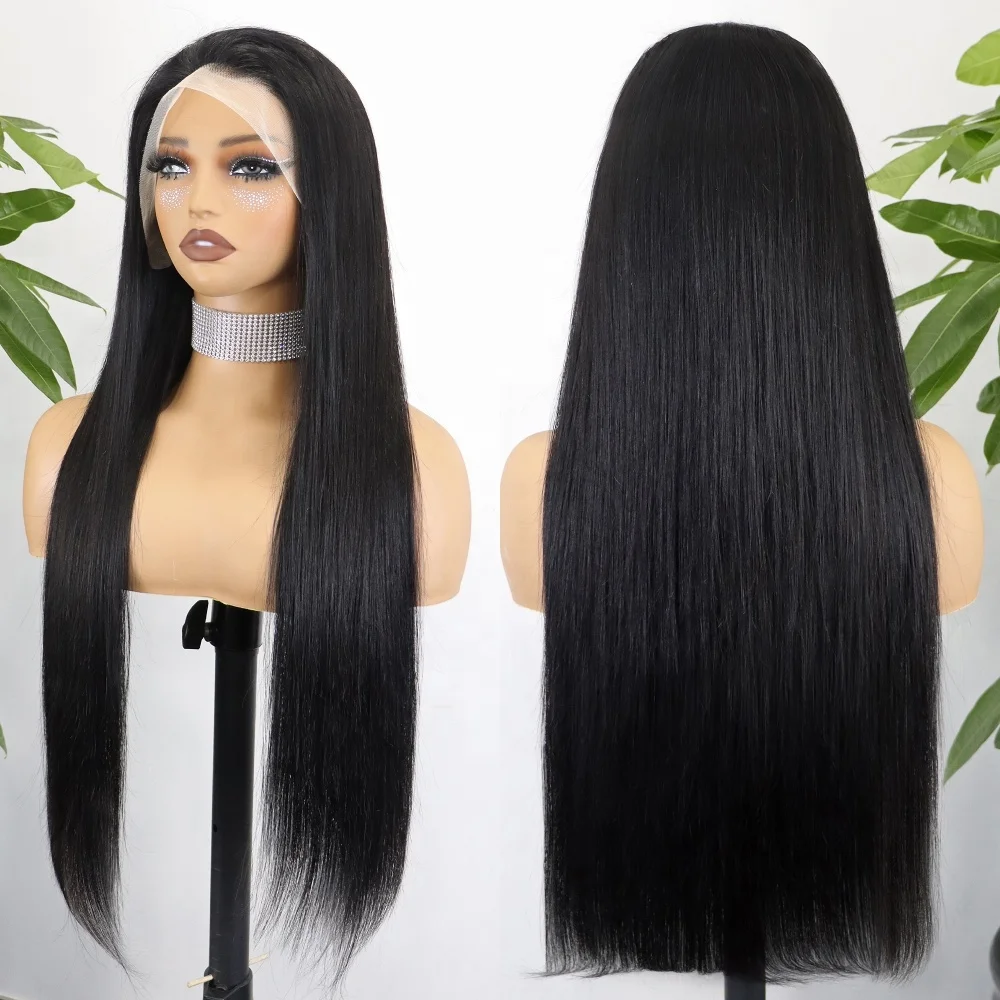 15A Grade Bone Straight Human Hair Wigs High Density Raw Vietnamese Hair Wig Full Frontal Ready to Wear Glueless Lace Front Wig