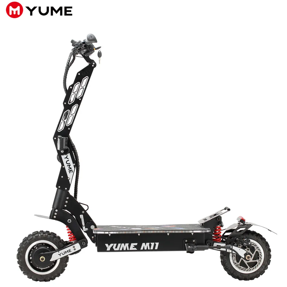 

YUME Y11 PLUS 5600w 11inch wholesale adult two wheel electric mobility scooters electric foldable e scooter for adults, Black