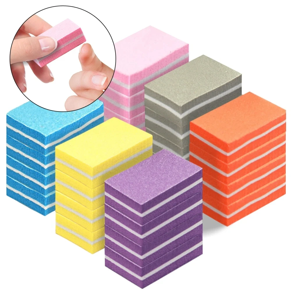 Mini Nail Buffer Block Professional Nail Sponge File Polisher Block Tools Manicure Pedicure Supplies Sliders Buffers for Nails