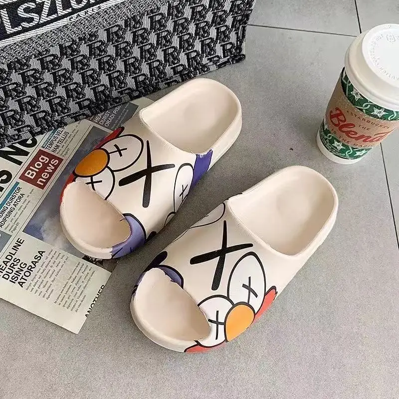 

Wholesale custom color fashion summer slippers ladies indoor men and women outdoor sandals and slippers beach shoes yeezy slides, Customized color