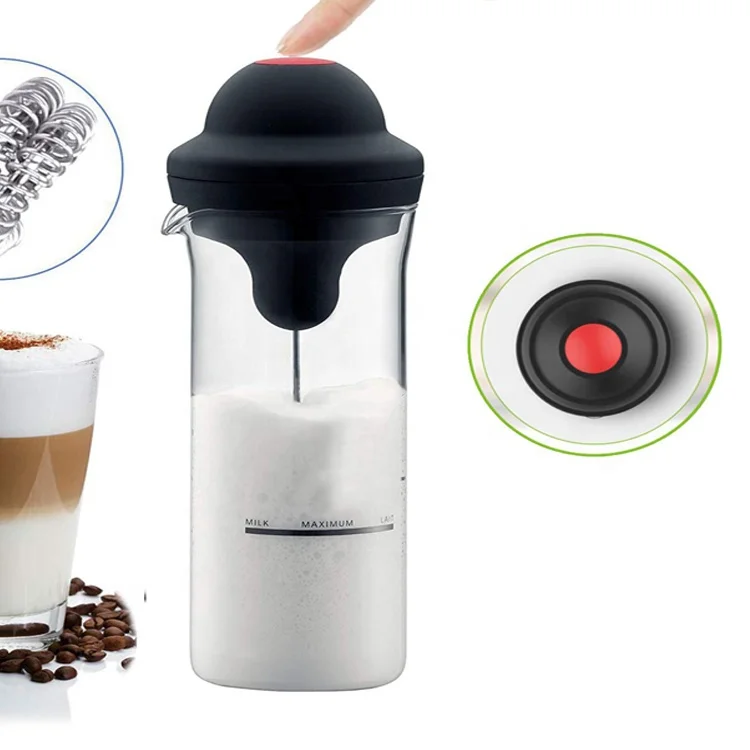

New develop automatic milk shake mixer machine milk frother with pot, Black