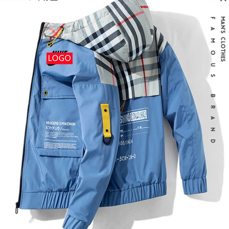 

2021 fall Latest Design Men Coat Winter zipper men outdoor sportswear plain men clothing custom wholesale Hooded casual jacket