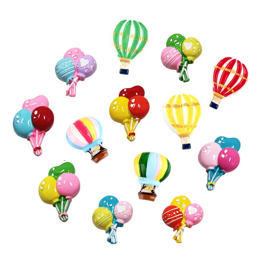

cute hand draw craft hot air balloon design flat back resin charms keyring accessories