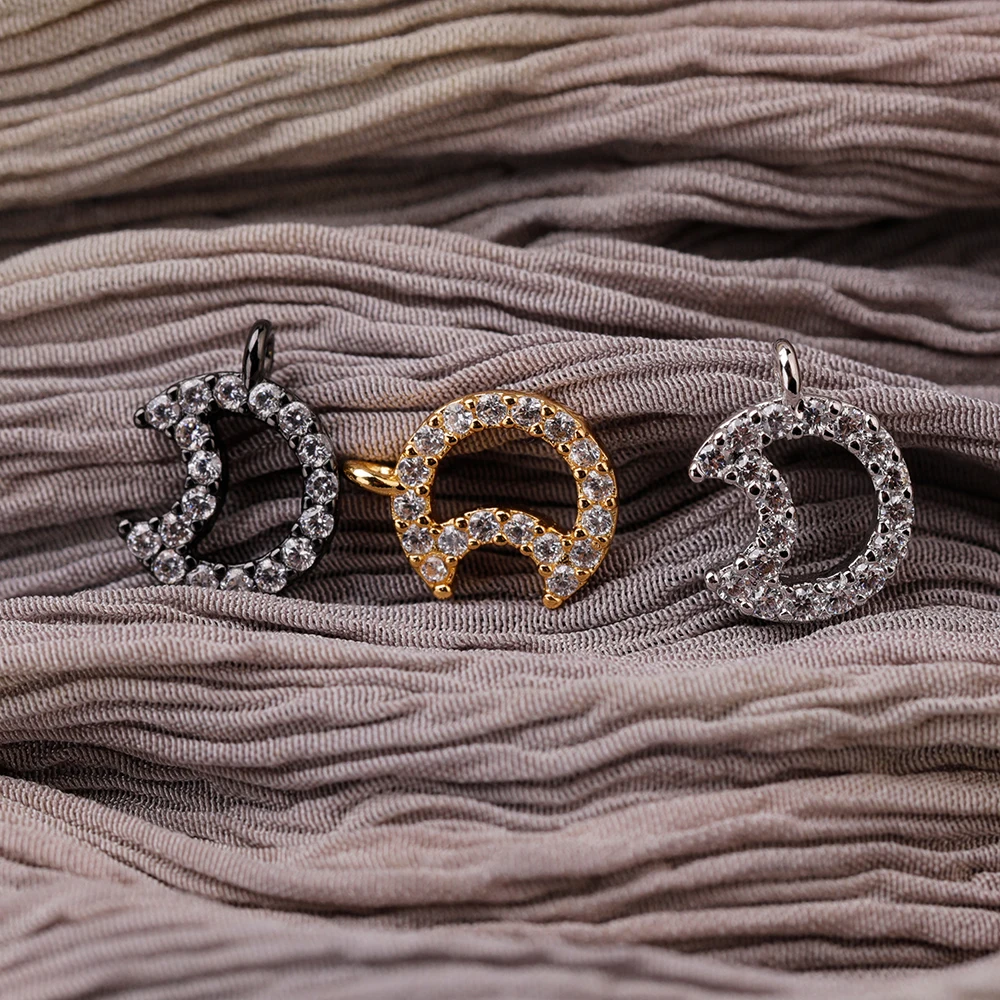 

Hollow Moon Design Moon Fashion Elements Three Kinds Of Plating Colors, Picture