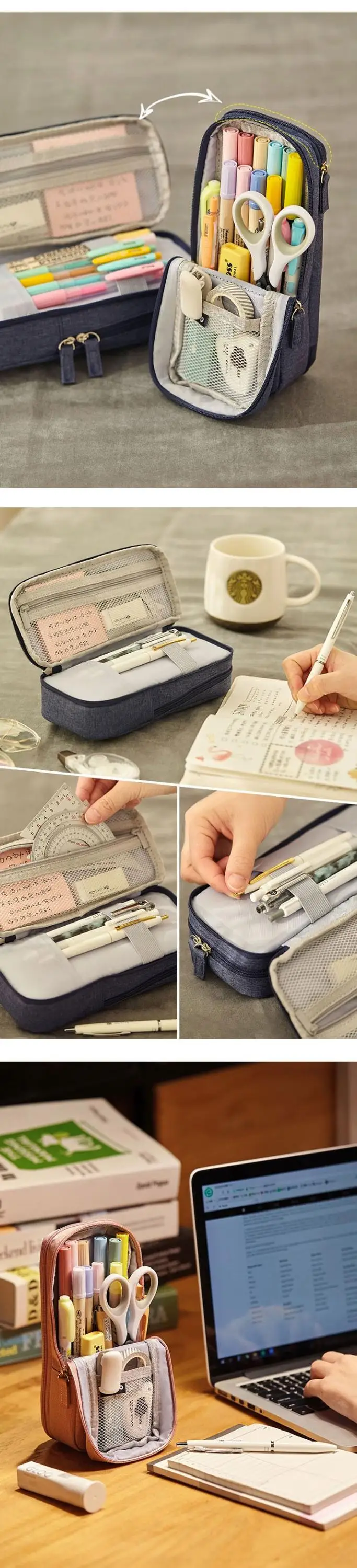 student Large fashion pencil case  office pen case