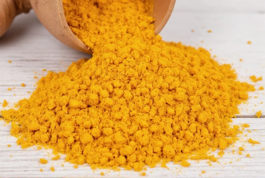 Fresh turmeric root and ground cúrcuma spice