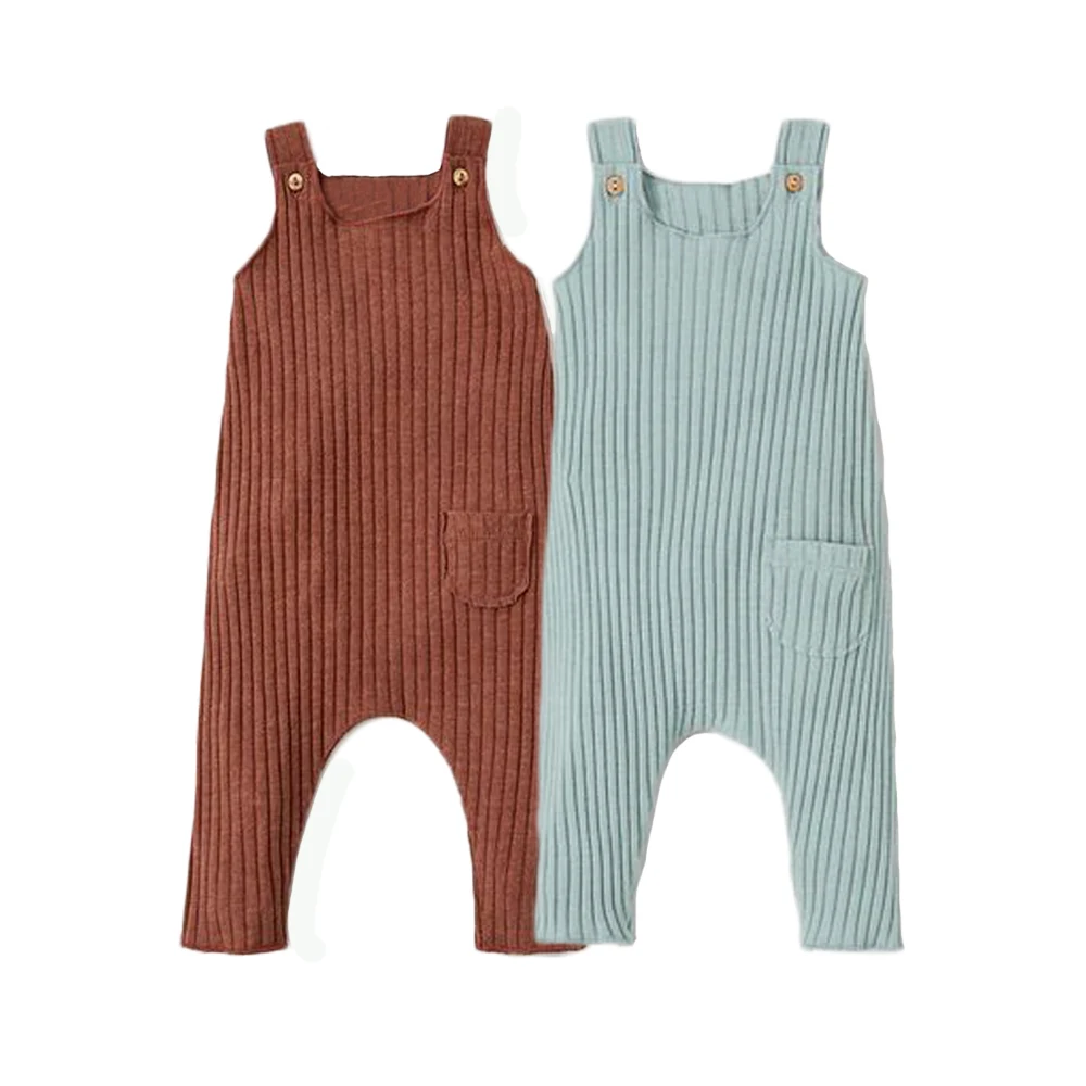 

Toddler Boy And Girls Edge Roll Up Pocket Overall Button Playsuit Romper Winter Unisex Baby Thicker Ribbed Jumpsuit, All your favorite colors