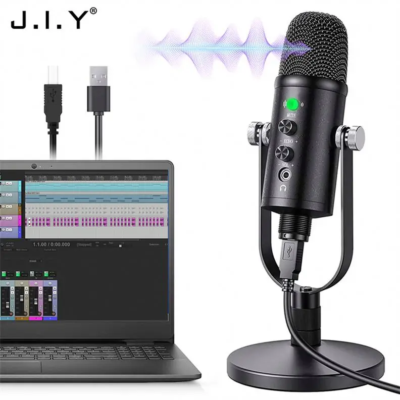 

BM-86 China Factory Professional Usb Computer Condenser Microphone Microphone With Sound Recording Stand Filter, Black