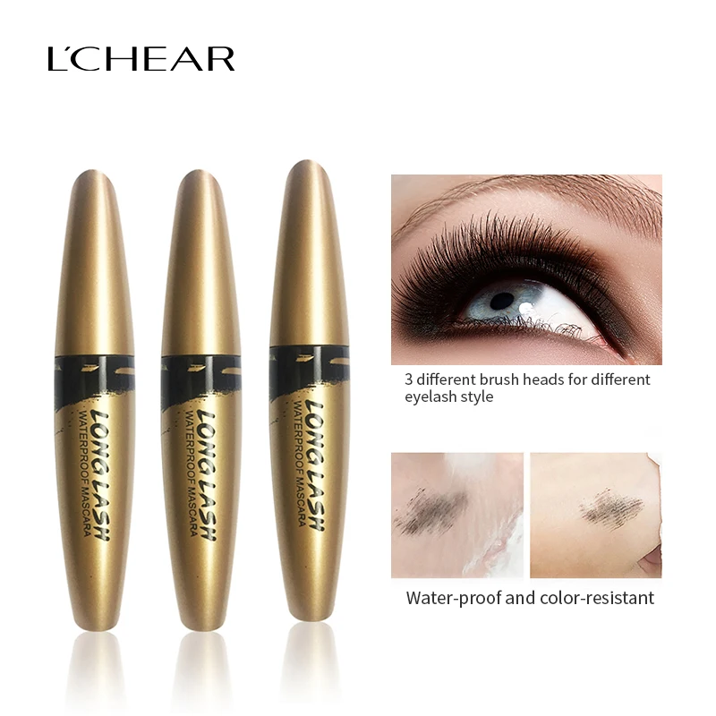 

LCHEAR 3 in 1 Waterproof Beauty Eyes Mascara Set 3D Fiber Lash Mascara Dense Length Curling Eyelash Mascara DQ3134