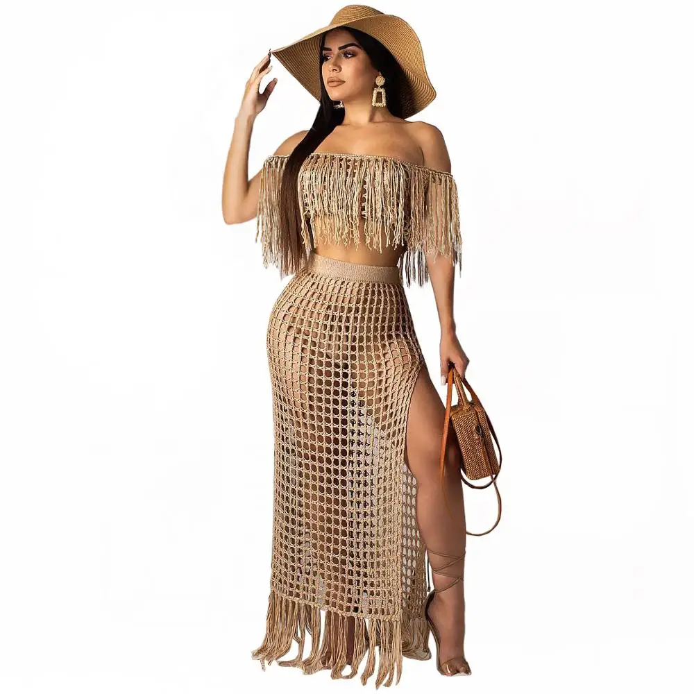 

2019 best sell Summer Fashion Women Casual Slash Neck Long Sleeve Crop Top Long Skirts 2 Pieces Set Floral Printed Mesh Dress