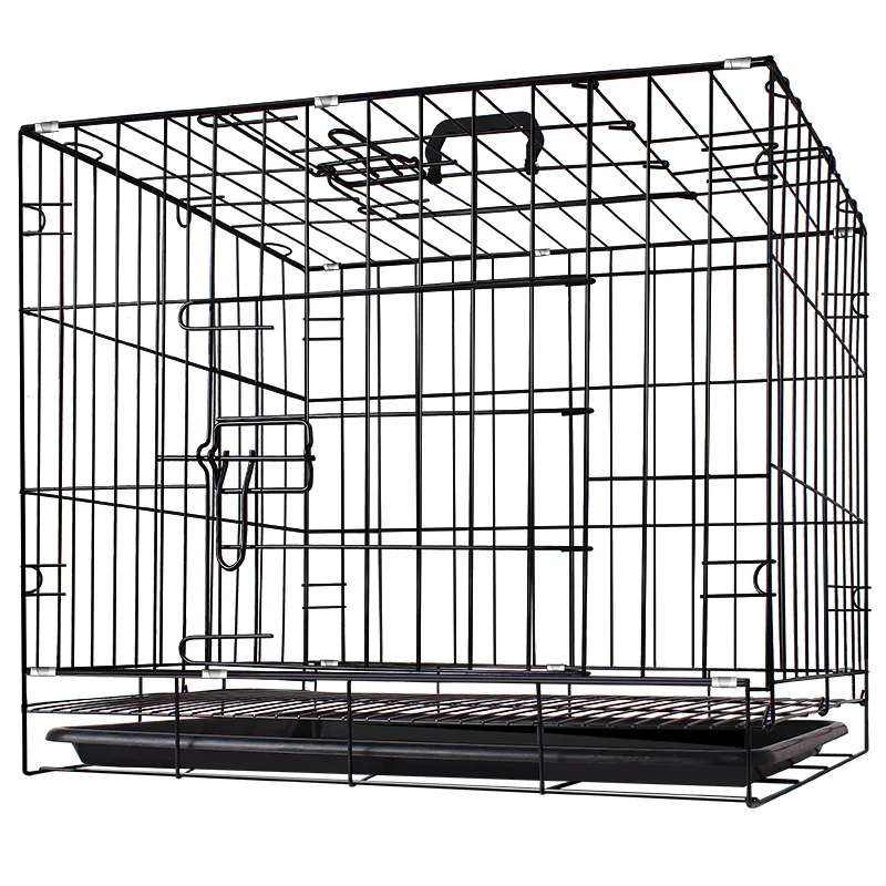 

Wholesale Cheap Large Size Iron Metal Pet Dog Crate Single Outdoor Large Folding Pet Dog Cage With Tray And Lock, As picture