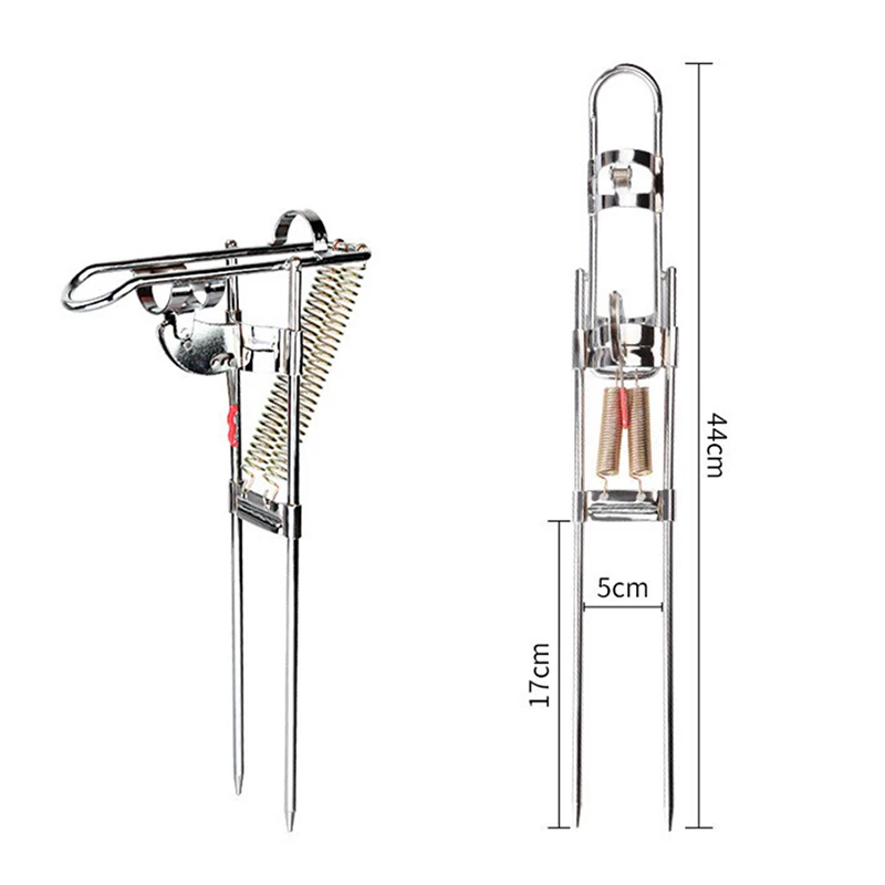 

Hot sale Double Spring Setter Hook Tip-Up Holder Bracket Rack Stand Rod Fishing Pole