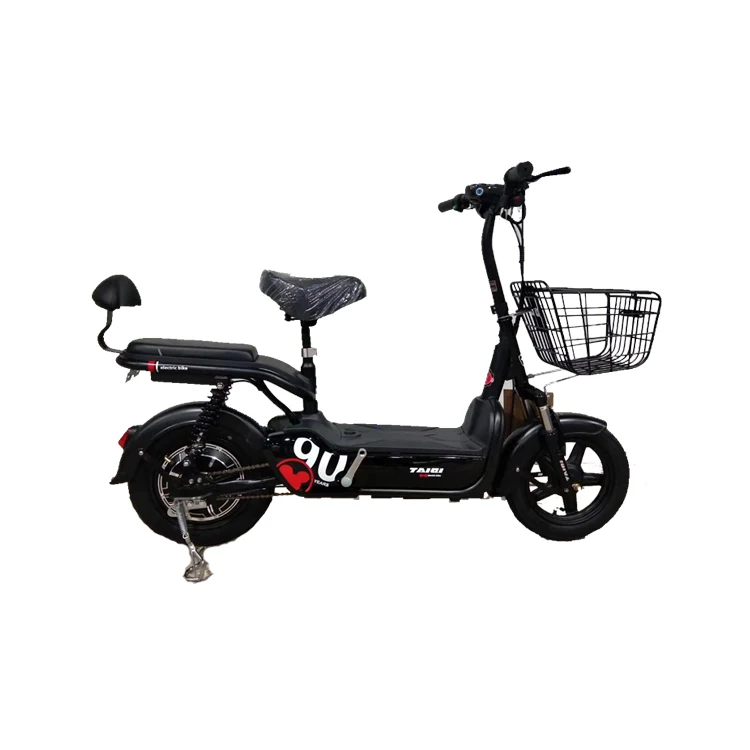 

14'' 48V 12AH Battery 2.5vacuum Tire Single Speed Suspension Electric PAS Bicycle Scooters TAIQI MIQI Storage Battery 31 - 60 Km