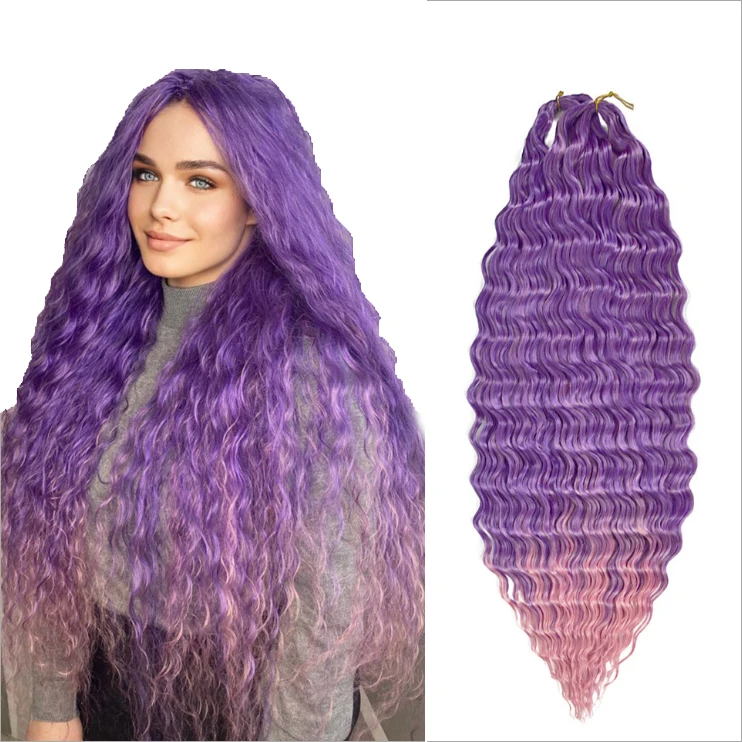 

Colored Kinky Curly Hair Ombre Synthetic Braiding Hair Extensions Fluffy Crochet Braid Hair Bundles Weave Braided Wigs, Pic showed