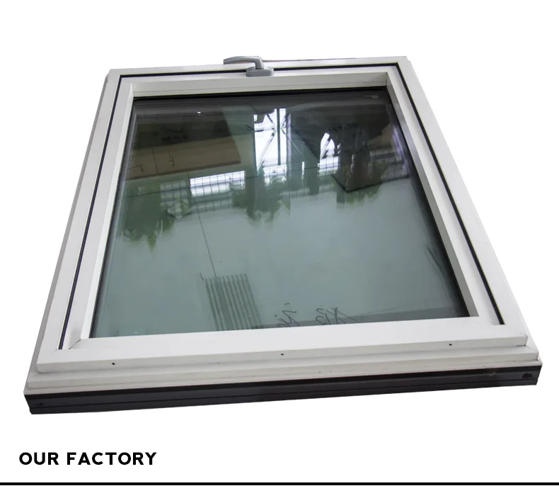 thermal break aluminum vertical sliding hollow glass dust proof awning windows