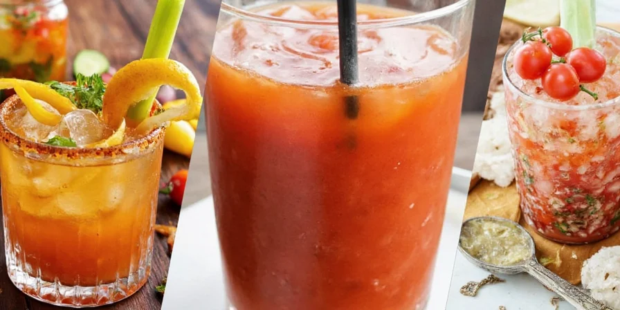 Happy Friends Toasting with Bloody Mary Cocktails