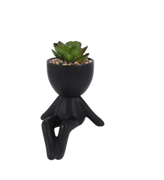 

Desktop Decorative Pots flowerpots Succulent Plant Pots Cute Human design flowerpot