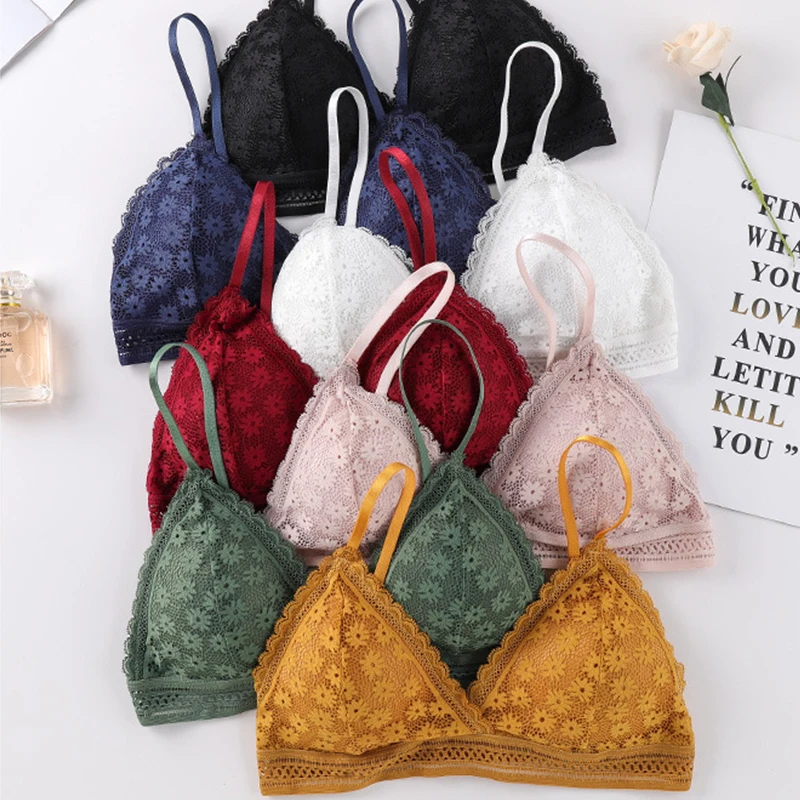 

Hot Sale Women brassiers Fitness underwear Floral Lace bralette sexy