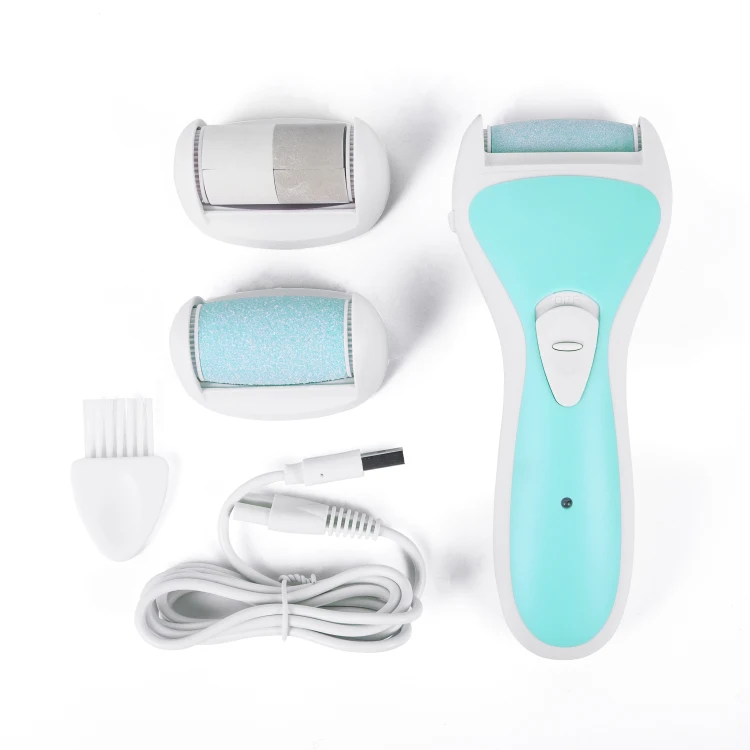 

pedi perfect professional pedicure foot file cordless rechargeable electric feet hand pedi callus remover, Green