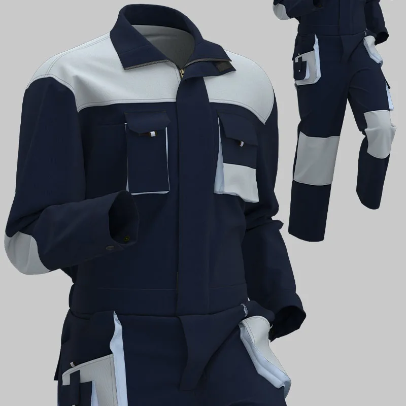 Cotton Work Coverall 3D Pockets