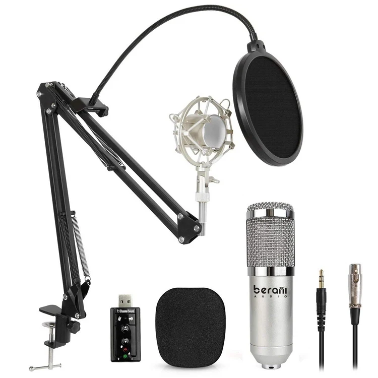 

2019 berani bm 240 bm800 condenser microphone beige behringe r c1u studio, Black/white/champagne/blue/pink