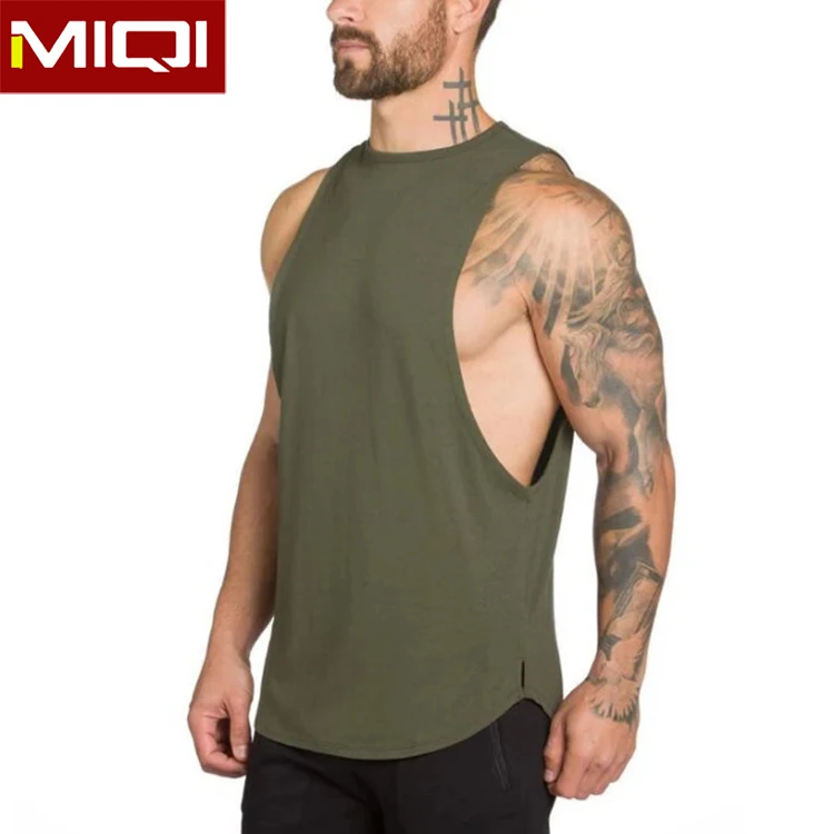 
Wholesale Blue Quickly Dry Bodybuilding Tank Men Gym Wear Custom Branded Logo Athletic Fitness Man Tank Top 