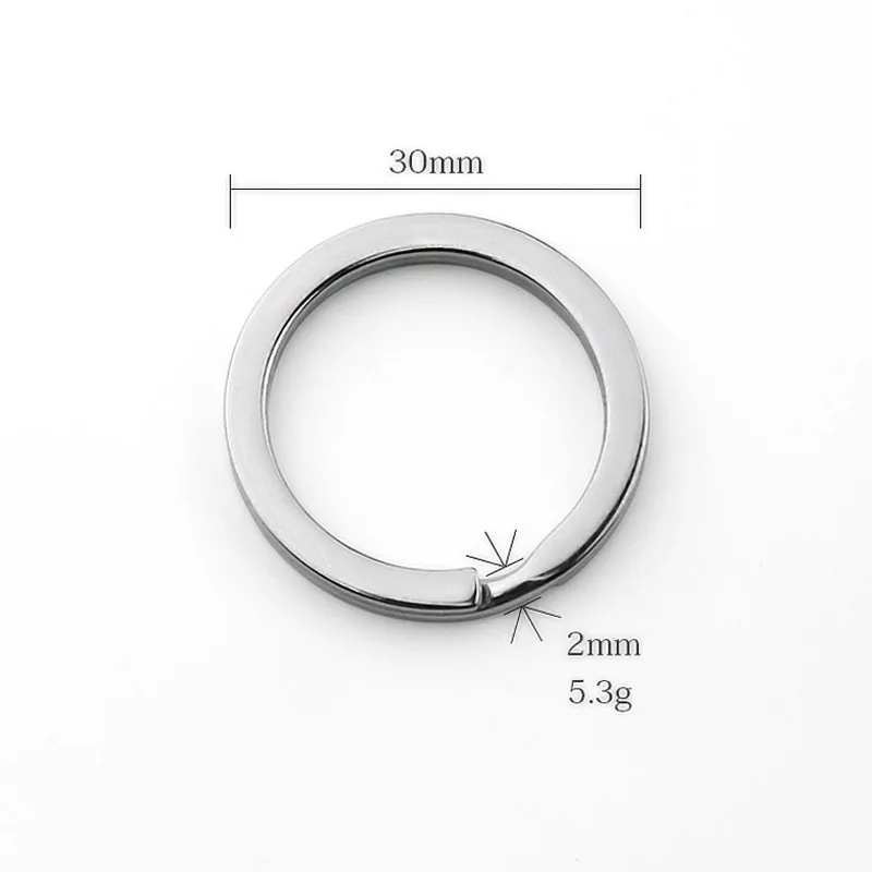 

XuQian Wholesale Stainless Steel Flat Split Key Rings for Home Car Keys Attach