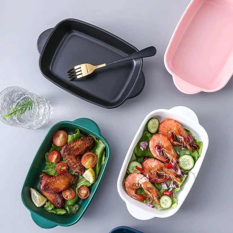 

Cheap multiple color household baking dish bakewares kitchen ceramic square bakeware for restaurant, As picture