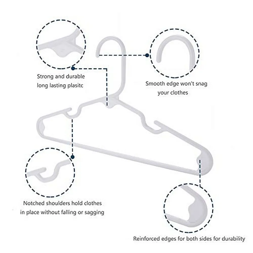 30 Pack Children Hangers With 6 Pcs Baby Closet Dividers,Heavy Duty