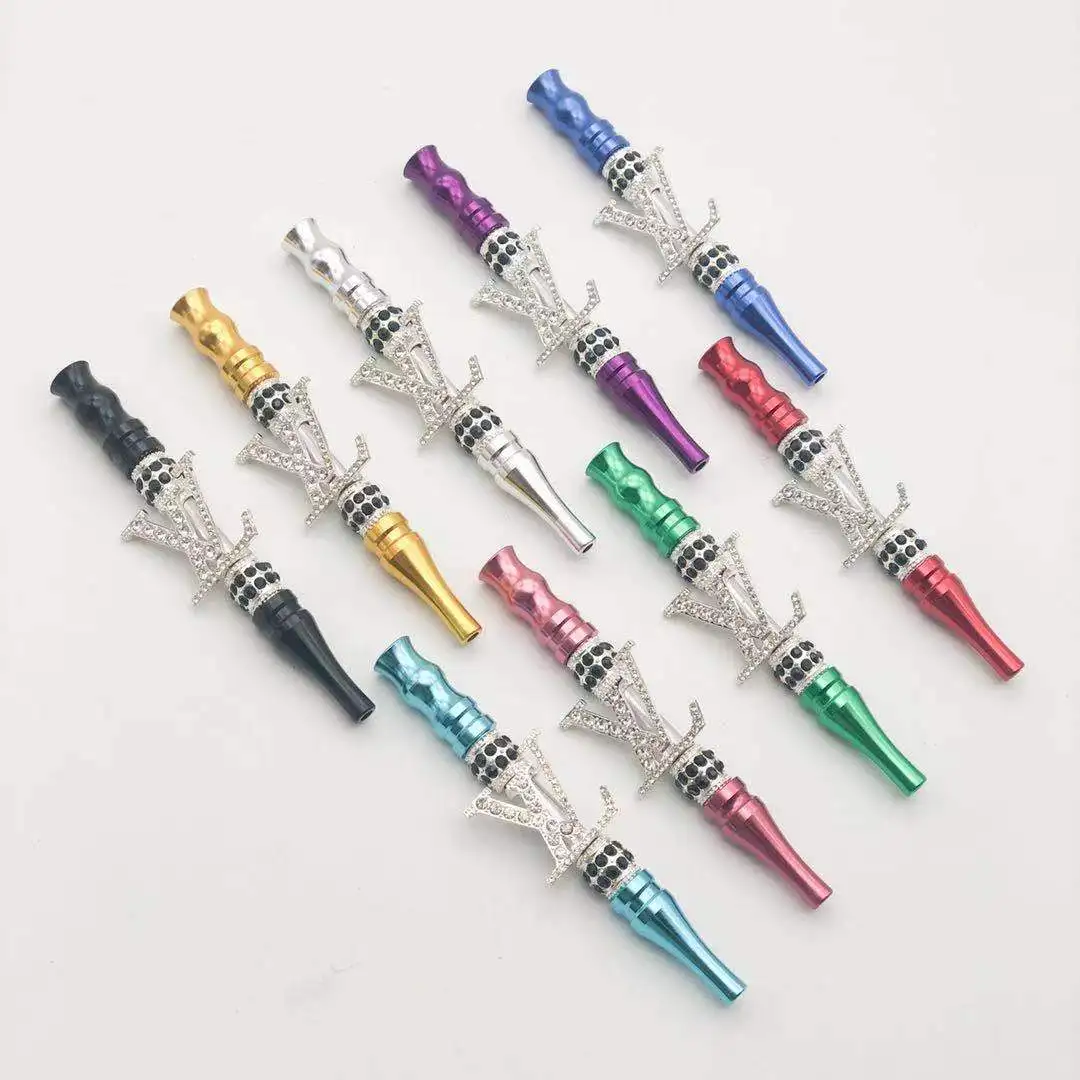 

Hookah Tips Diamond Hookah Accessories Cigarette Holder Hose Interface Accessories Metal blunt holders, Gold