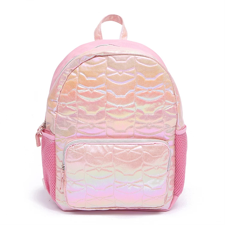 

Preppy ladies leather waterproof backpack soft side travel large capacity multi-functional backpack pink girl heart bag, Pictures or special color can be customized