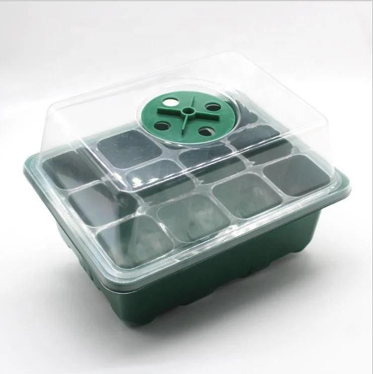 

Seed Incubator Tray Set Plant Starter Kit 6/12-hole Seedling Box with Lid Seedling Trays Seed Starter Box Gardening Supplies, Transparent, black, white, green, etc