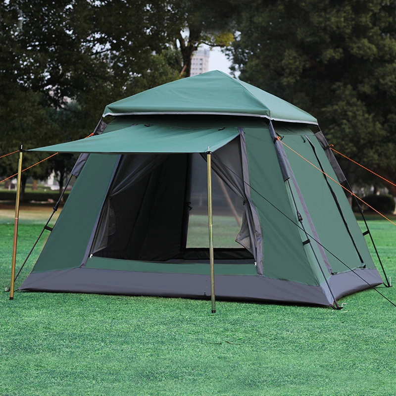 

4-5 Person Automatic Camping Tent Quick Opening Outdoor Tent 3 Season Double Layer Waterproof Family Party Tent 215*215*165CM
