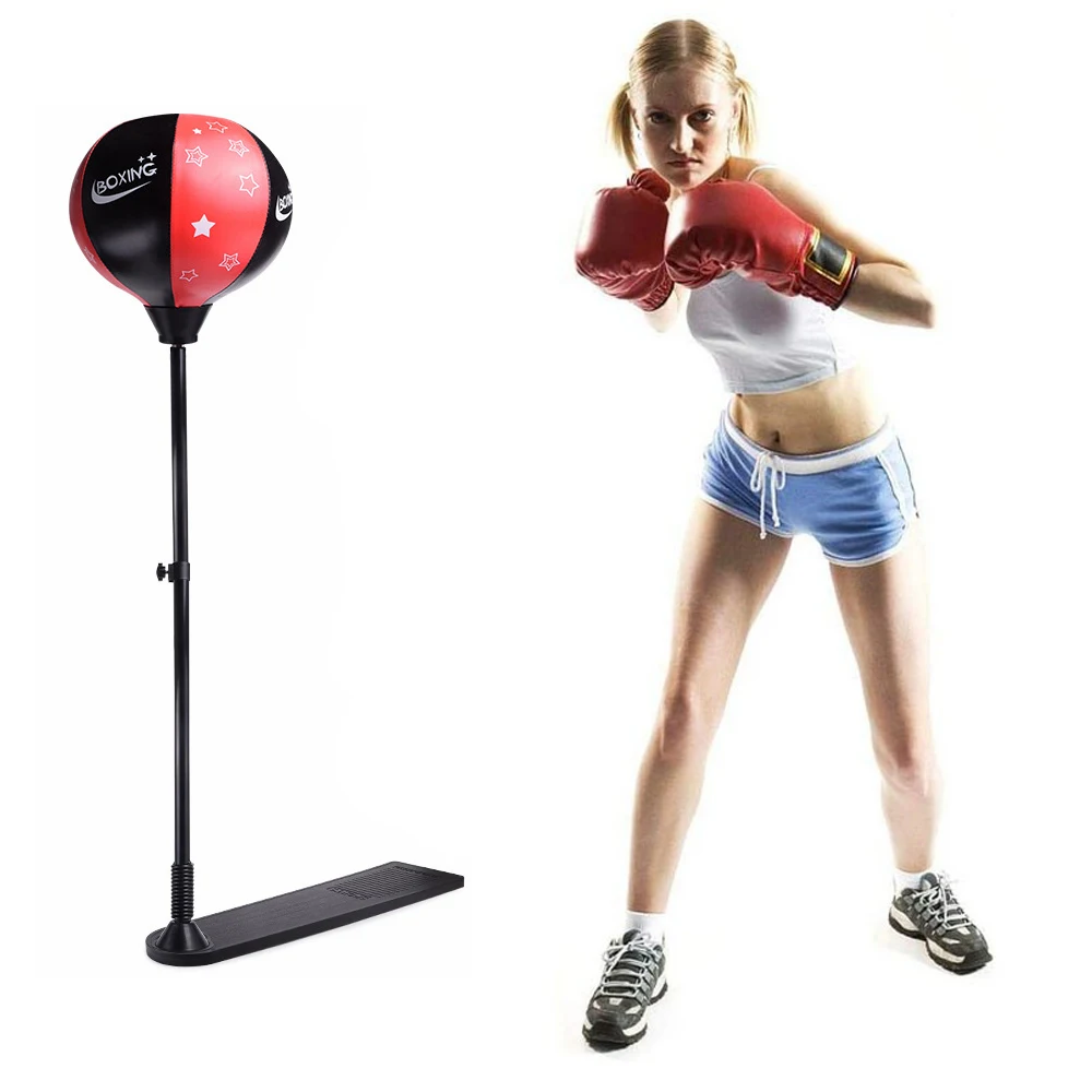 

CHRT Customized Inflatable Standing Kids Punching Bag Boxing Set with Punching Included with suction cup, Red