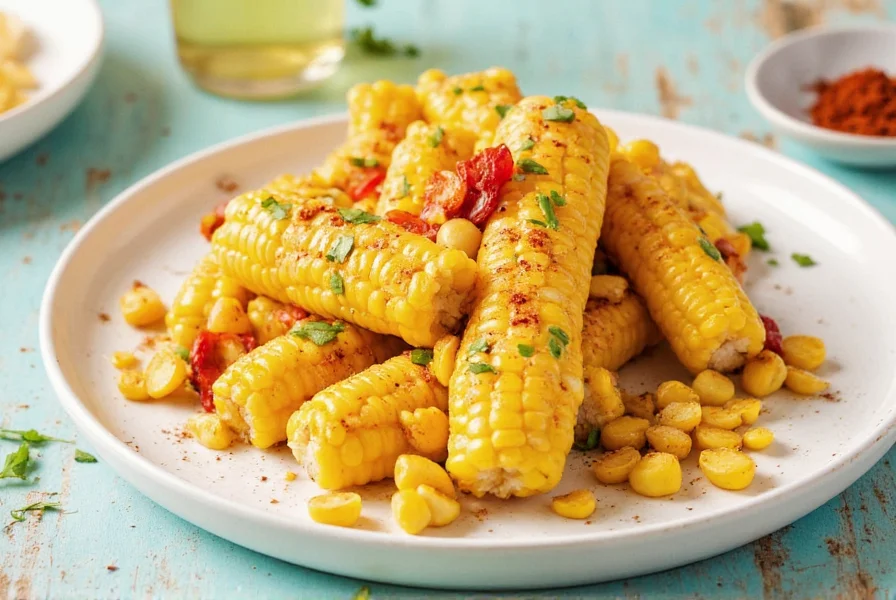 Corn brushed with chili-lime butter