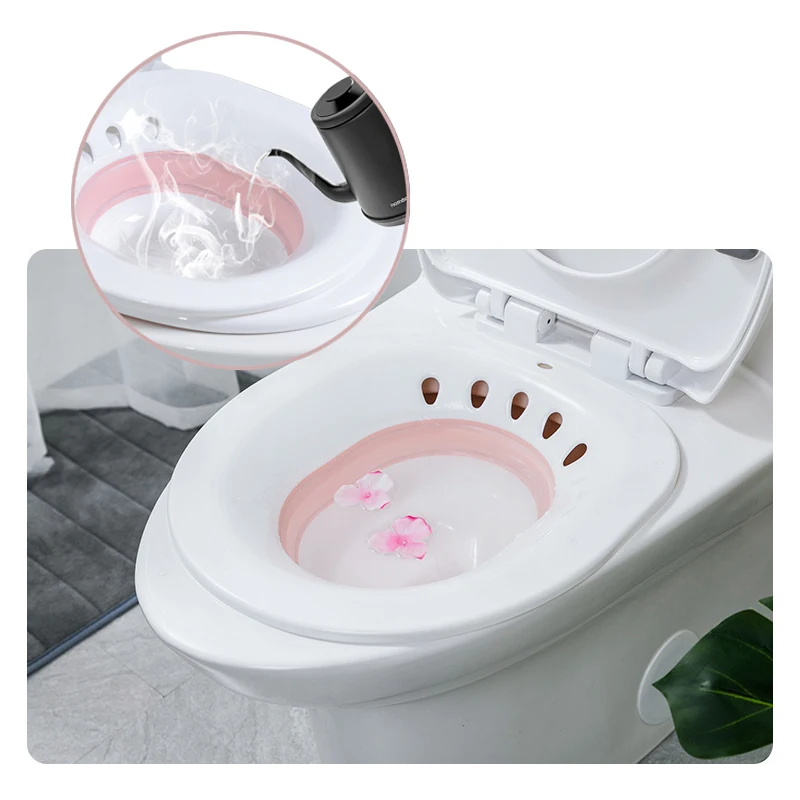 

Women's special cleaning vaginal health products toilet steam folding bathtub yoni steam seat kit, Grey, pink