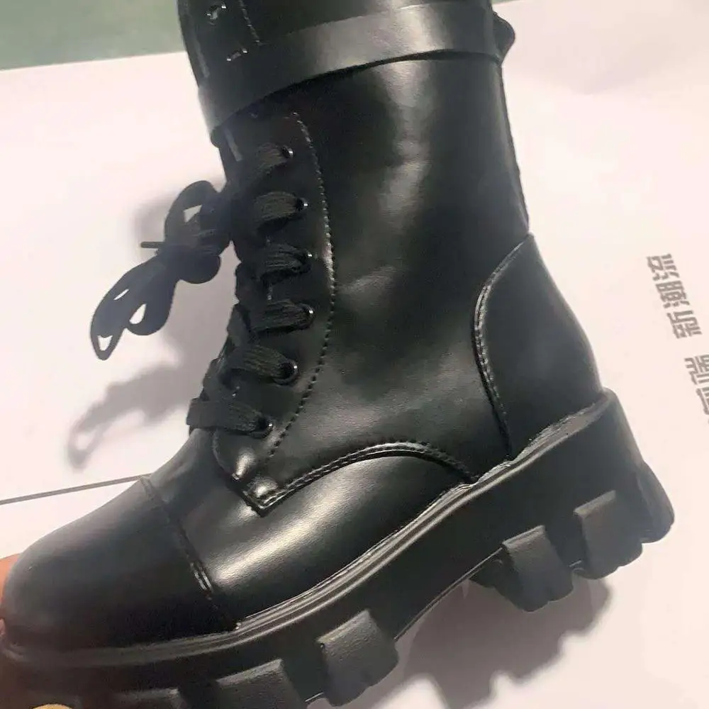 

The latest pocket zipper mid-tube women's boots non-slip fashion boots women shoes 2020 black boots