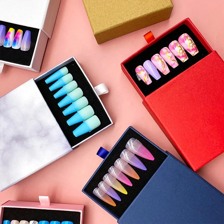 

Tstory 2021 Hot Sale Customized Logo Nail Art Decoration Packaging Boxes Press On Nails