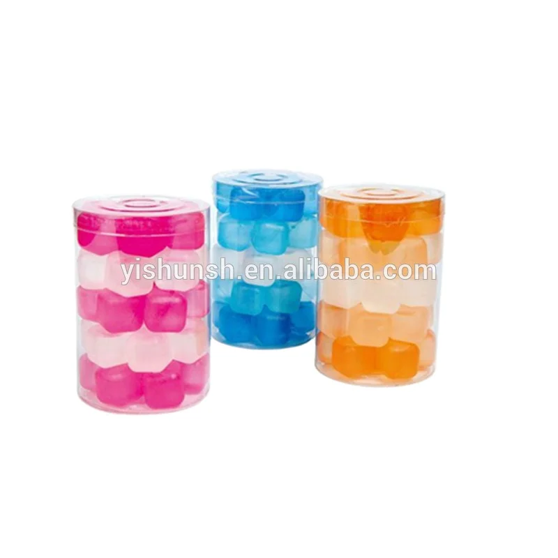 

reusable high quality plastic ice cubes for drinks cooling plastic ice cube keep fresh, Customized color