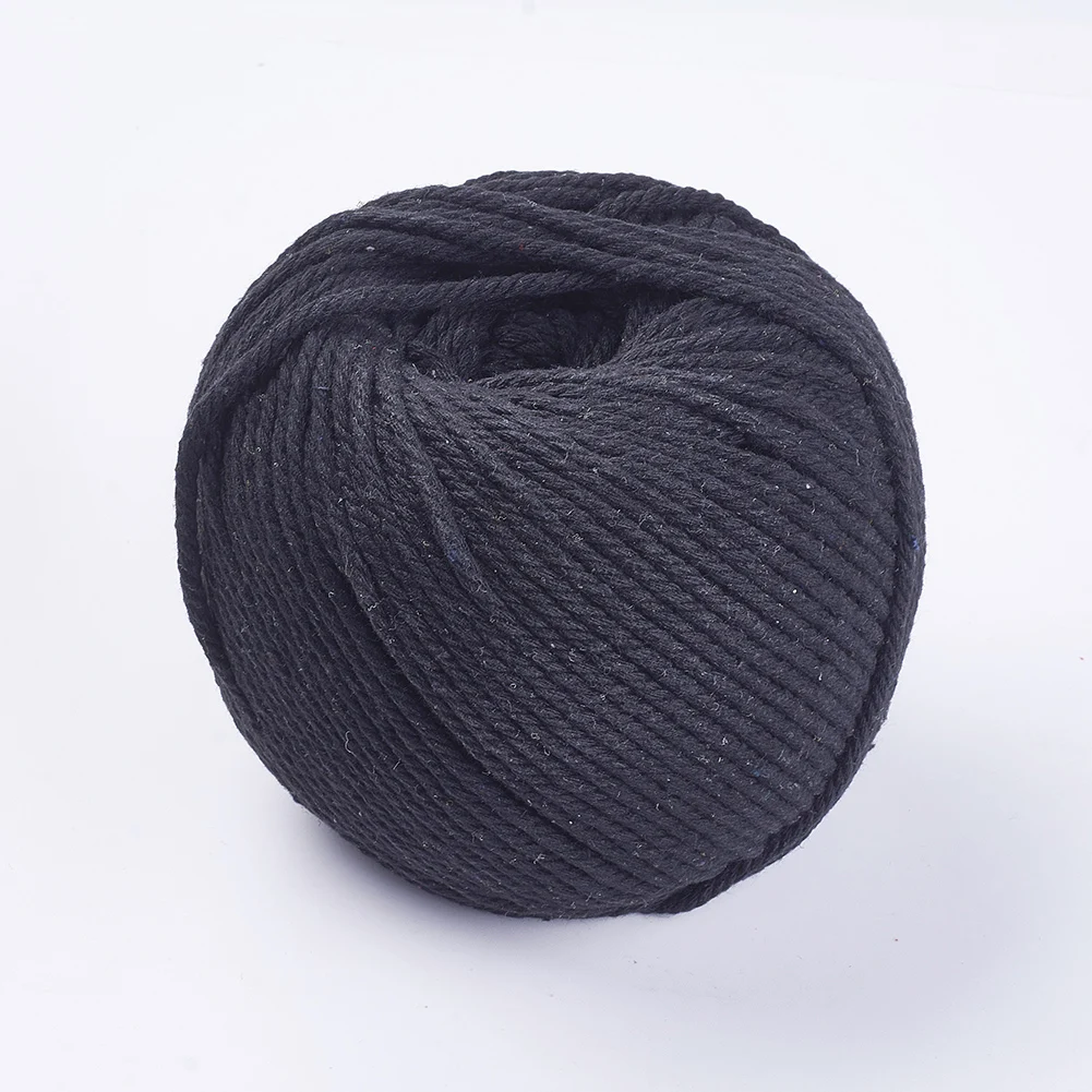 

Pandahall 4mm Black Cotton String Threads for Jewelry Making