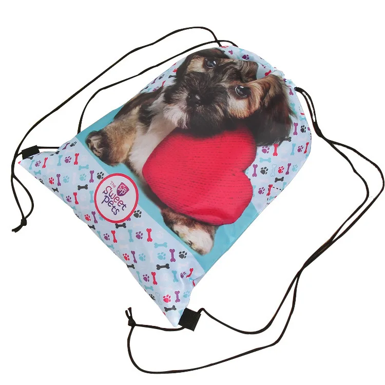 

Polyester cheap and good quality Drawstring bags, Customized color