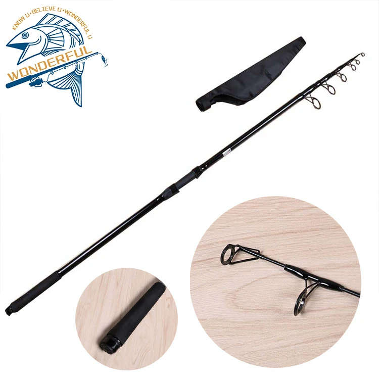 

Super Hard Long Distant Oversized Guide Ring Carbon Portable Telescopic Fishing Sea Bass Surf Rod, Customized