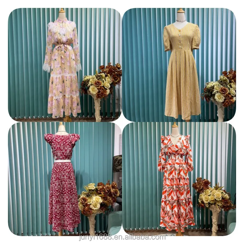 

Autumn 2022 women's new flower dress women's long sleeved Fashion Chiffon Skirt
