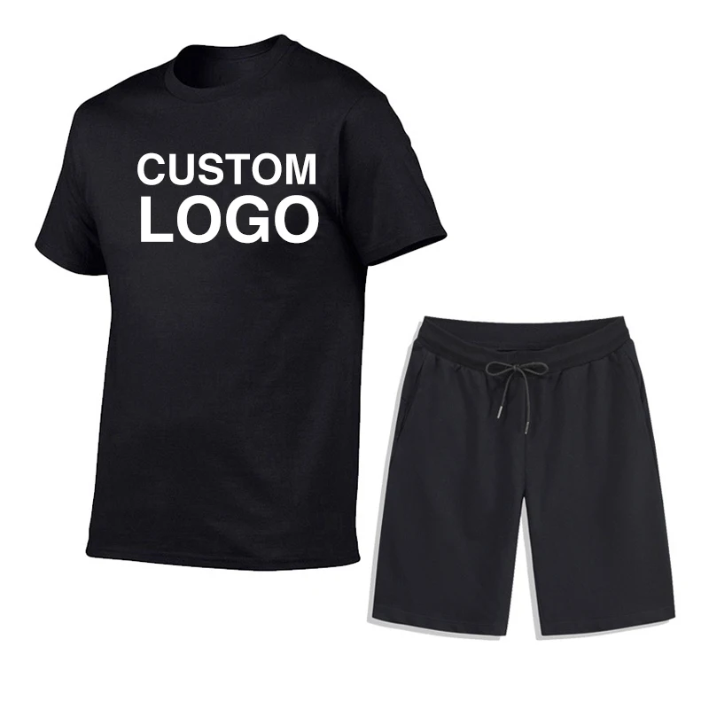 

Custom Sport Men shorts Jogger Sweat suit Gym shorts Jogging T-shirt Tracksuits Set Men plain short sleeve shorts two-piece suit, Custom color