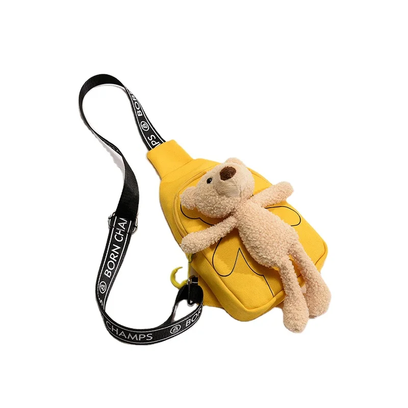 

stuffed toys with flower Girl cross body bag, Picture color, can be customized